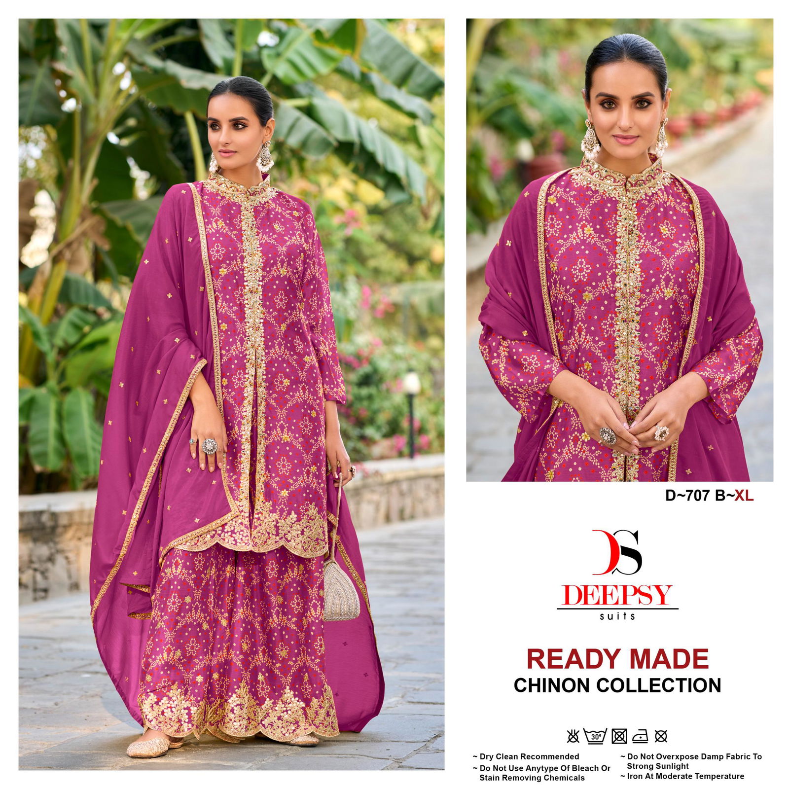 D 707 A To D By Deepsy Chinon Pakistani Readymade Suits Suppliers In India
